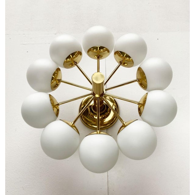 Mid-Century Space Age German Brass Ceiling Lamp from Kaiser Leuchten, 1960s For Sale - Image 11 of 18