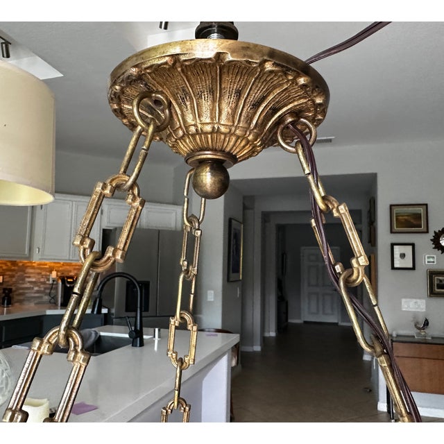 Large French Directoire Style Alabaster Pendant Chandelier For Sale - Image 12 of 17