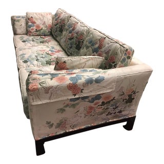 Chinoiserie Ming Legged Tuxedo Sofa Manner of Michael Taylor for Baker For Sale