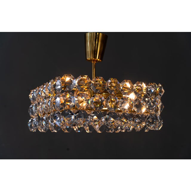 Gold Chandelier from Bakalowits, Vienna, Austria, 1950s For Sale - Image 8 of 18