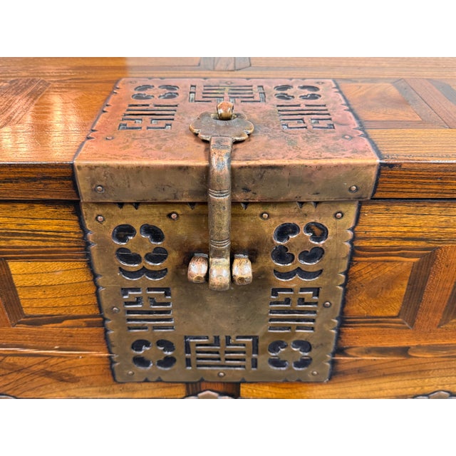 Korean Drop Front Storage Desk, Antique For Sale - Image 11 of 12