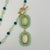 1980s Green Gemstone Jade Bead Necklace Gold Tone Toggle Closure For Sale - Image 4 of 9