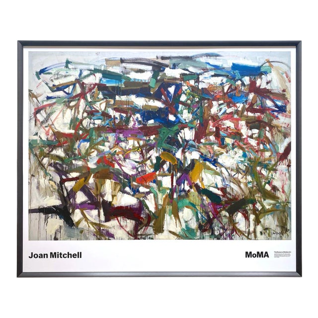 Joan Mitchell Estate Abstract Expressionist Lithograph Print Framed Modernist Poster " Ladybug " 1957 For Sale