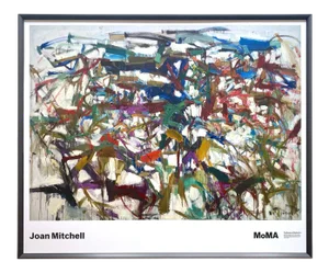 Joan Mitchell Estate Abstract Expressionist Lithograph Print Framed Modernist Poster " Ladybug " 1957