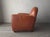 1980s Art Deco Style Patinated Leather Club Chair For Sale - Image 5 of 8