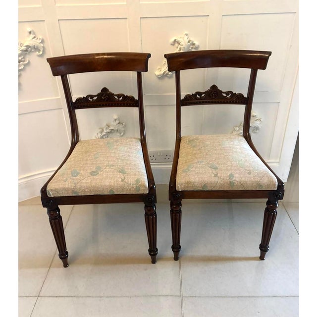 Hollywood Regency Antique Regency Rosewood Side Chairs, 1830s, Set of 2 For Sale - Image 3 of 14