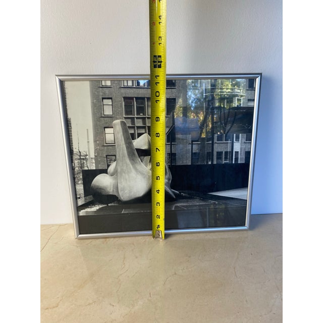 Black Vintage Black & White Photograph of Henry Moore’s ‘Vertebrae’ Sculpture, Seattle, Framed” For Sale - Image 8 of 8