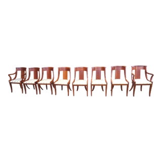 Pair of Baker Furniture Biedermeier Klismos Style Cherry Dining Chairs For Sale