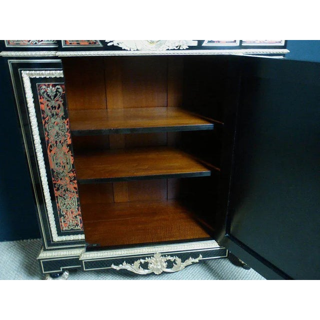 Wood Antique Marquetry Inlaid Buffet For Sale - Image 7 of 12