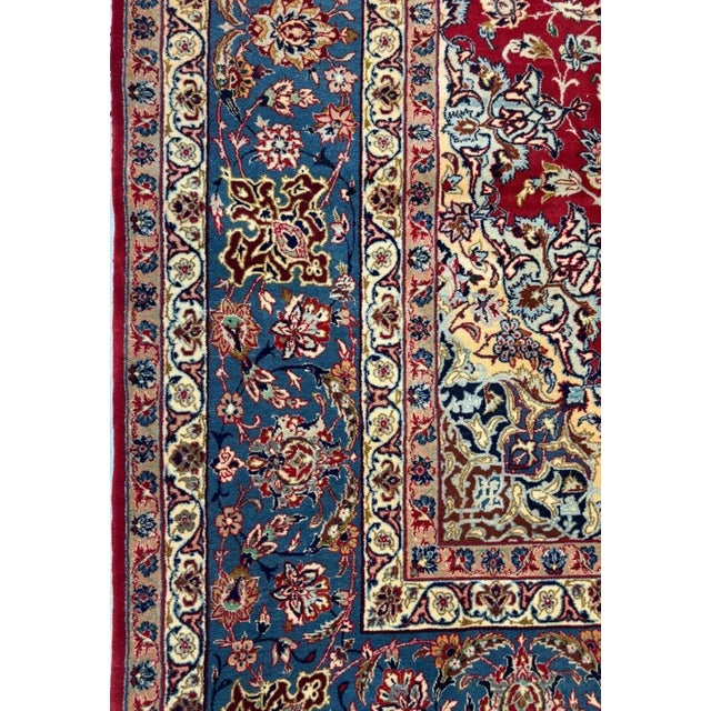 Persian Isphahan , 6'6" X 10.7" For Sale - Image 4 of 6