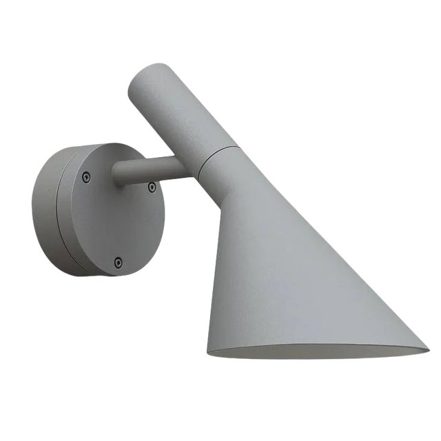 Arne Jacobsen Aj 50 Outdoor Wall Light for Louis Poulsen in Grey For Sale