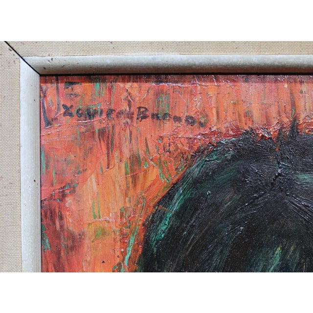 1960s Bueno, Portrait of a Melancholy Girl, 1960s, Oil For Sale - Image 5 of 11