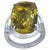 18 Carat Natural Lemmon Topaz Checkerboard Cocktail Ring 18 Karat Gold, Estate For Sale - Image 15 of 18
