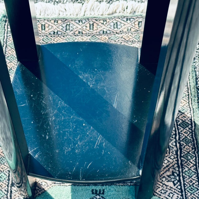 Lane Furniture 1980’s Modern Lane Black Lacquered Plant Stand Pedestal For Sale - Image 4 of 8