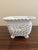 French Country White Ceramic Woven Rope Cachepot Basket For Sale - Image 4 of 8