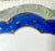 1920s 1920s Limoges Elite France “s. Keiner” Hand Painted Plate - Cobalt Blue Band, Gold Monogram Center, Pearlescent Finish on Rim, Scalloped For Sale - Image 5 of 8