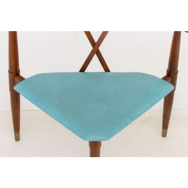 American Mid-Century Modern Corner Chair For Sale - Image 4 of 8