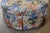 1990s Round Colorful Blue Pink Yellow Floral Cocktail Ottoman For Sale - Image 6 of 10