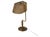 Rare Paavo Tynell 'S' Table Lamp 9202 in Full Brass & Rattan Shade For Sale In San Francisco - Image 6 of 7