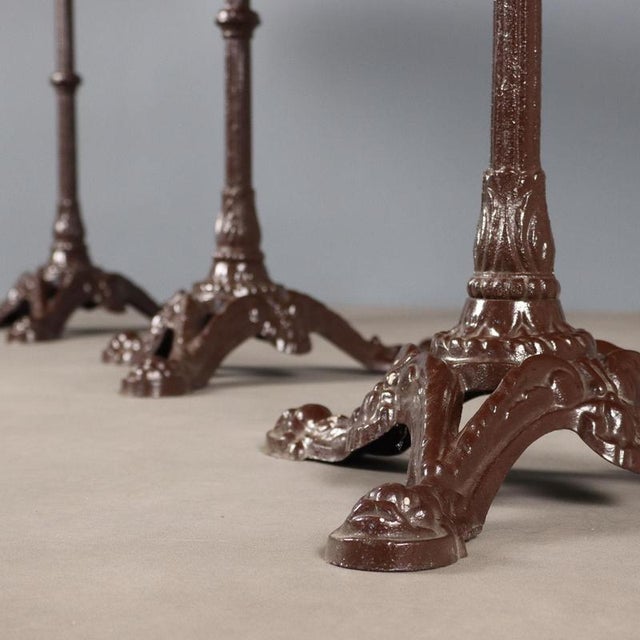 Tables with White Marble Tops, Set of 3 For Sale - Image 3 of 12