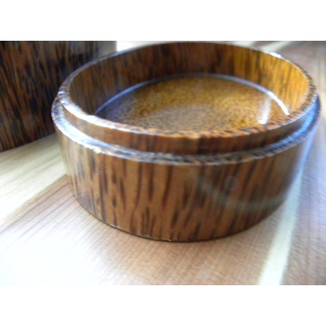 Wood 1990s Oval Palm Wood Trinket Box For Sale - Image 7 of 10