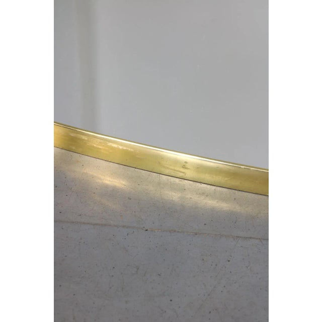 Glass Big Vintage Oval Golden Frame Mirror, 1970s For Sale - Image 7 of 18