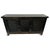 Vintage aged black finish solid wood sideboard with three doors featuring lattice cutout design. Great used as a bar...