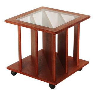 Vintage Teak Side Table with Magazine Rack & Casters from G Plan, 1960s For Sale