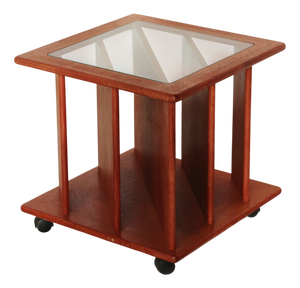 Vintage Teak Side Table with Magazine Rack & Casters from G Plan, 1960s