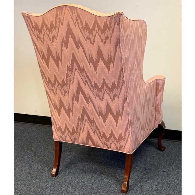 Southwood & Co. Southwood Traditional Wingback Chair With Carved Cabriole Legs - For Reupholstery For Sale - Image 4 of 12