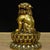 Gilt Bronze Guardian Lion Incense Burner – 8.3" Foo Dog Censer on Lotus Base For Sale - Image 4 of 9