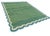 Mid-Century Modern Not Yet Made - Made To Order Handmade Cotton Reversible Scalloped Edge Rug Forest Green With Cream and Teal Blue Border - 9'x12' For Sale - Image 3 of 11