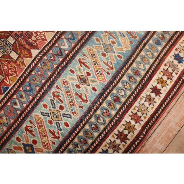 Textile 19th Century Antique Zabihi Collection Caucasian Chi Chi Kuba Rug - 4'3" x 5'5" For Sale - Image 7 of 9
