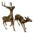 Solid Brass Deer Figures, Mid-Century, a Pair For Sale