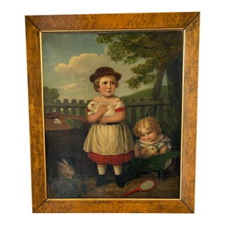 Early 18th Century Primitive Painting For Sale