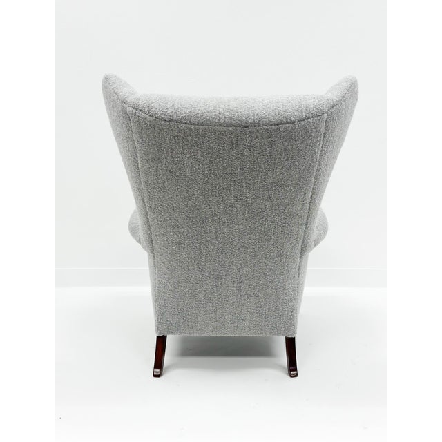 Parker Knoll 1960s Grey Parker Knoll Wing Armchair For Sale - Image 4 of 7