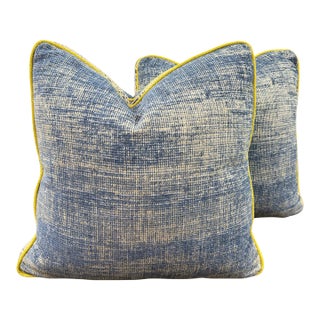 Novus Cruise Sapphire Box Pillow Pair For Sale