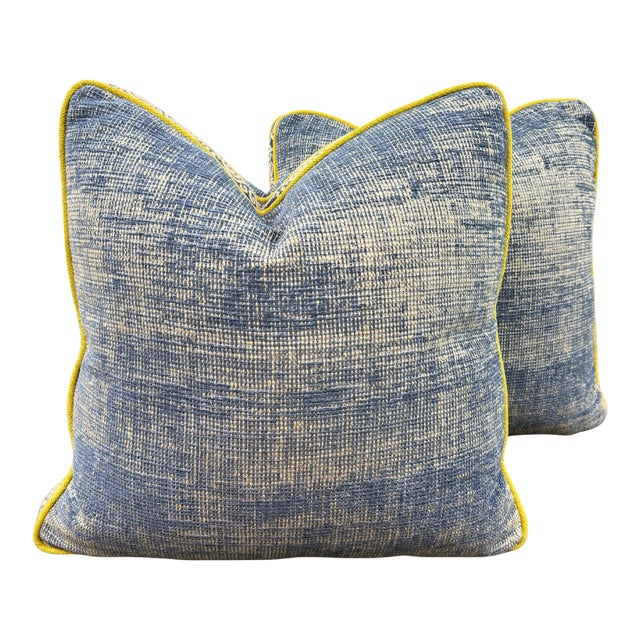 Novus Cruise Sapphire Box Pillow Pair For Sale