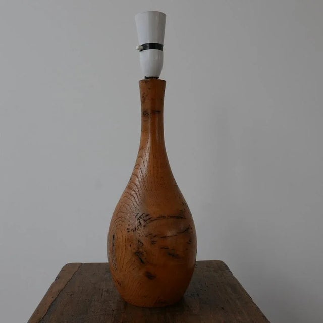 Mid-Century Modern Mid-Century English Burr Wood Table Lamp, 1960s For Sale - Image 3 of 13