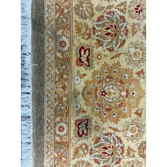Hand-Knotted Indo-Persian Agra Style Wool Rug For Sale - Image 4 of 11