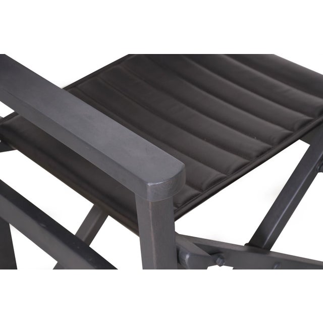 Wood Leather Bar Stool For Sale - Image 7 of 11