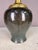 Dark brown and dark green original Fulper Pottery base Table Lamp with Brass sockets - two Edison bulb sockets. In working...