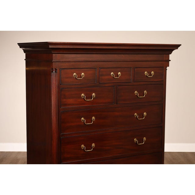 Henkel Harris Chippendale Style Mahogany Tall Chest For Sale In Philadelphia - Image 6 of 17