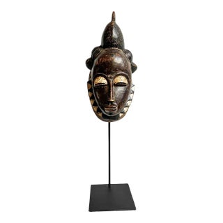 Antique Baule Mask on Stand For Sale