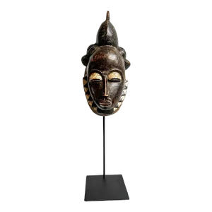 Antique Baule Mask on Stand