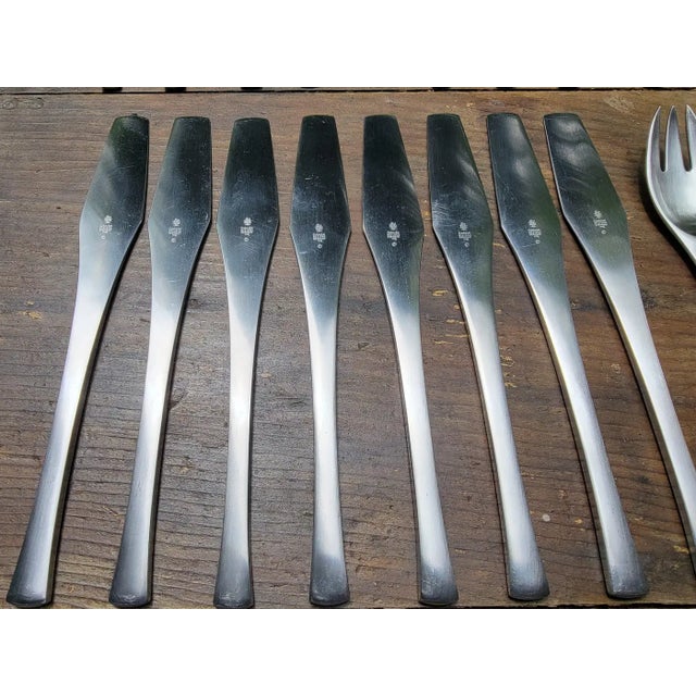 Metal Odin Pattern Stainless Steel Flatware Set by Jens Quistgaard for Dansk, Germany For Sale - Image 7 of 11