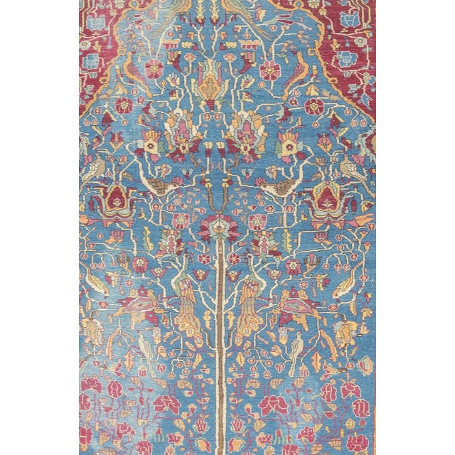 Late 18th Century Antique Persian Tehran Rug 4'9'' x 7'2'' For Sale In New York - Image 6 of 12