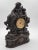 Large 18" Antique Cast Iron & Copper Mantle Clock Cherubs & Harps c.1906. For Sale In Houston - Image 6 of 14