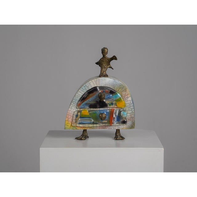 Handcrafted Sculptural Ceramic Jewelry Box, Europe, 1980s For Sale - Image 12 of 12