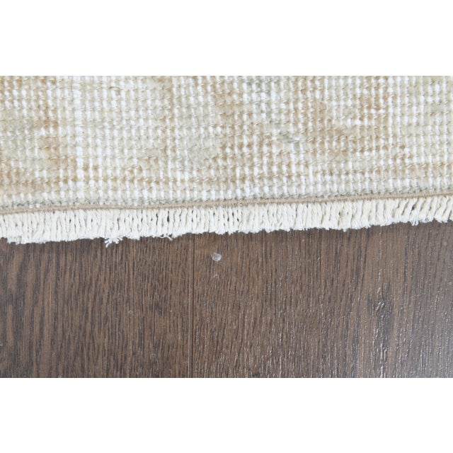 1970s 1970s Vintage Persian Handmade Wool Cotton Beige Area Rug For Sale - Image 5 of 11